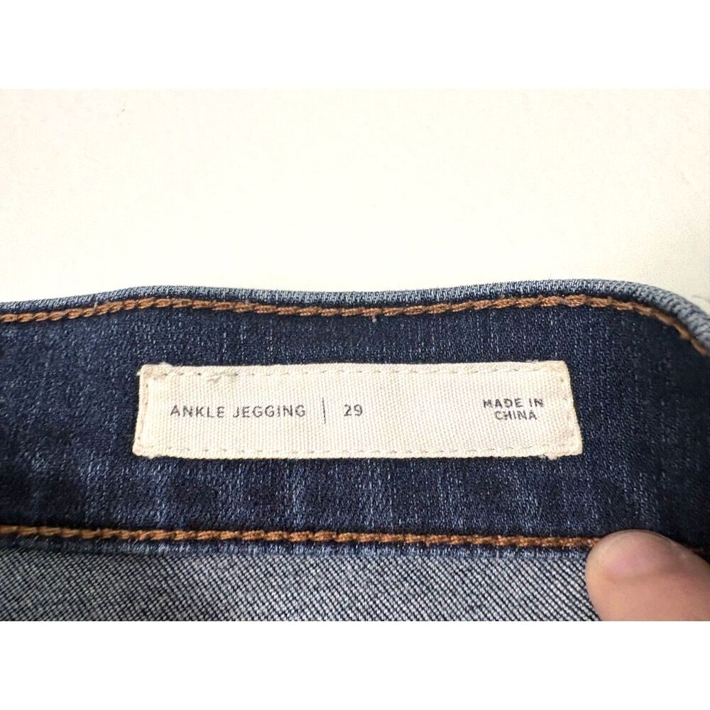 PacSun Dark Wash Distress Skinny Jeans 29 R High Rise Raw He Rip Ankle Jeggings - Picture 5 of 10